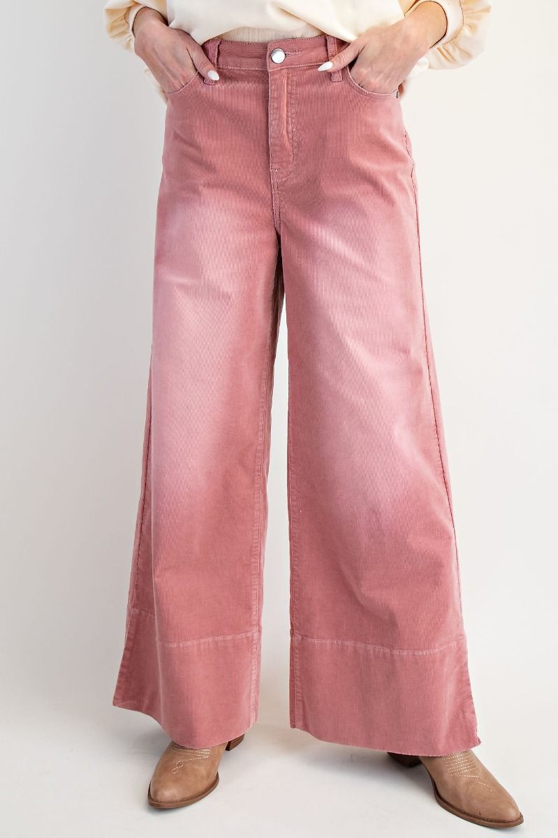 Antique Rose Corduroy Pants | Ashley B's Boutique
